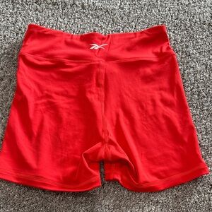 Reebok Red High-Rise Athletic Bike Shorts